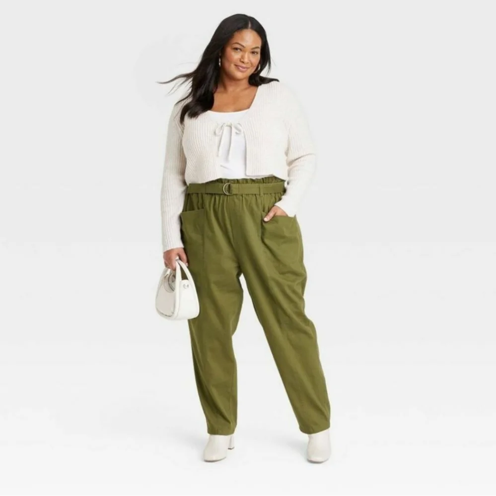 AVA & VIV Olive Green Women's Pants 🤍 - Picture 1 of 10